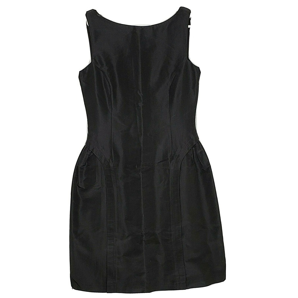 Jill Stuart Little Black Dress Sz 2 Sleeveless Boat Neck Fit & Flare Flattering